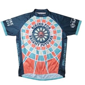 Primal Biking for Bright Futures Cycling Jersey Boys & Girls Club Large Teal G30
